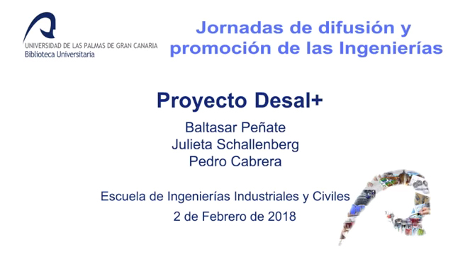 DESAL+ en las Jornadas de difusión y promoción de las ingenierías (2-2-2018)