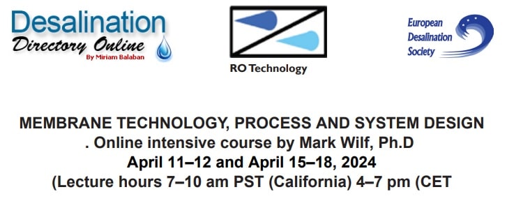 Online intensive course on "MEMBRANE TECHNOLOGY, PROCESS AND SYSTEM DESIGN"